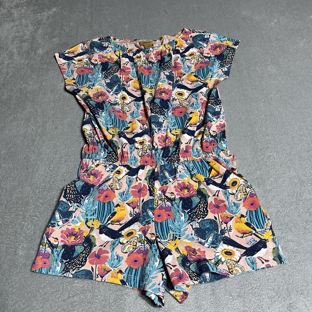Wrangler Romper Girls Large Floral‎ Cactus Desert Summer Western Cowgirl Hippie